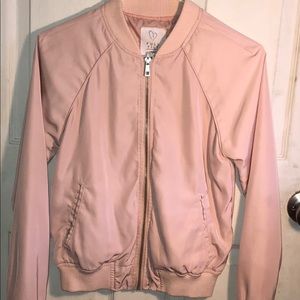 Cream bomber jacket